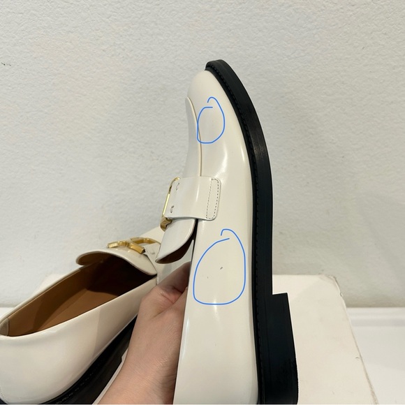 Chloe Marcie loafer in Egg Shell Patent Leather, Size 39.5/9.5, New in Box - Picture 7 of 10